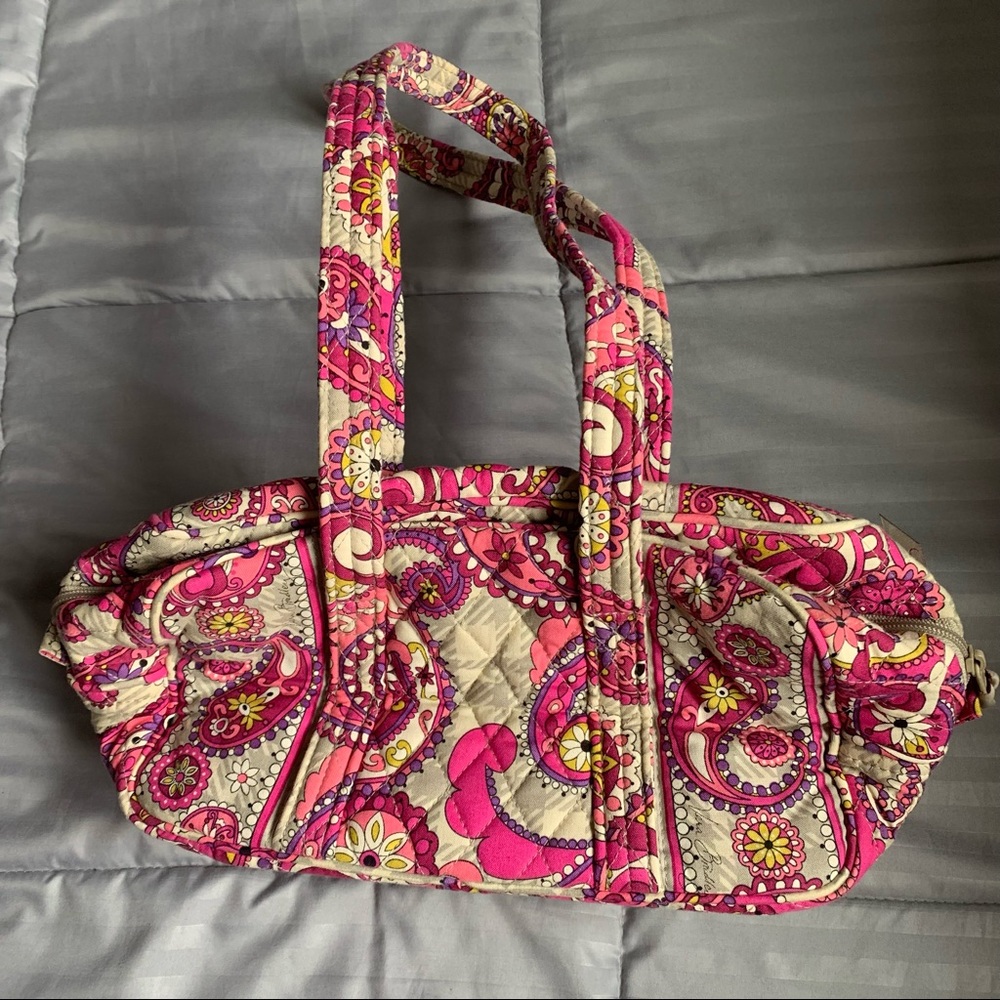 Vera Bradley Small Tote Paisley Meets Plaid retired in 2012 purse handbag